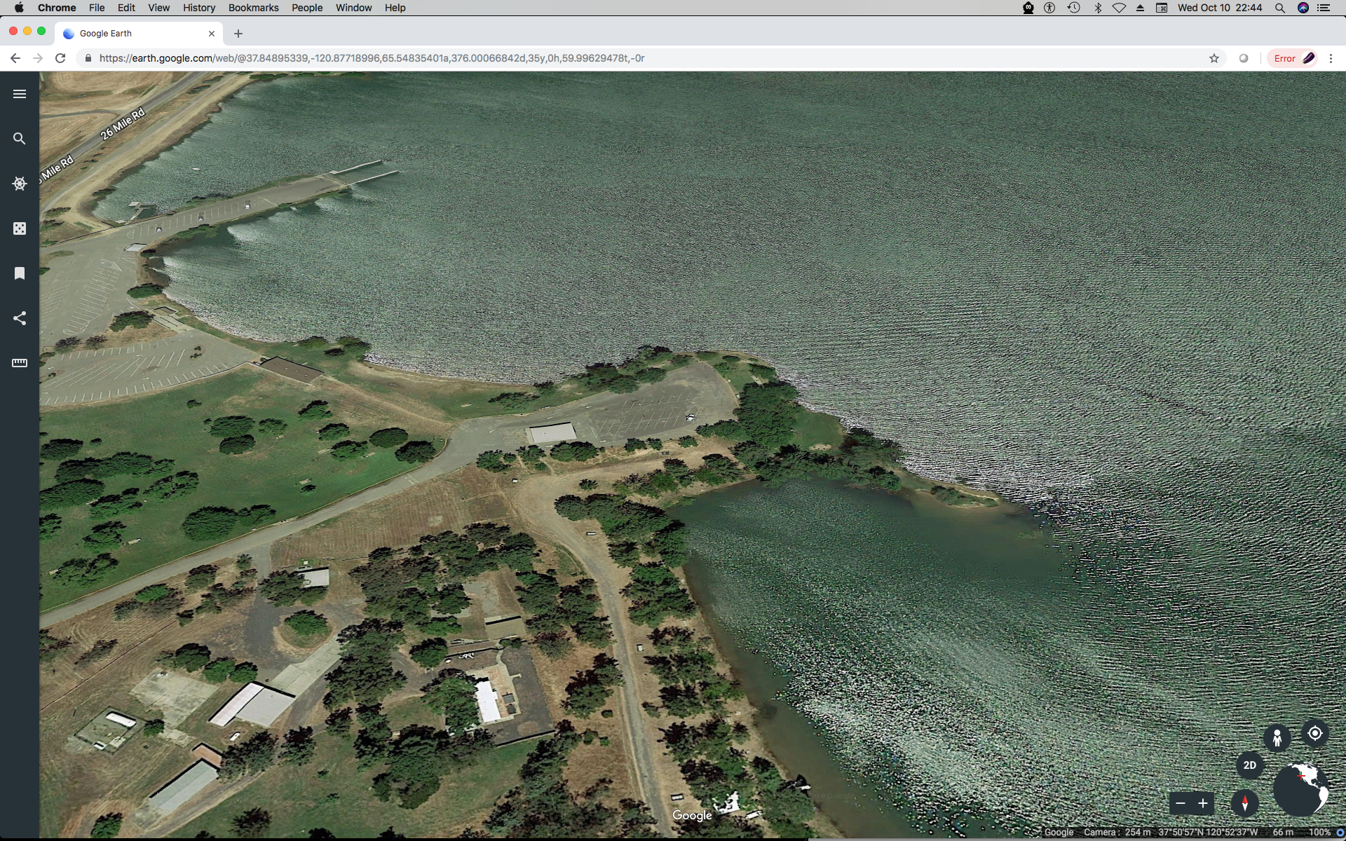 Picnic area on west shore of Woodward Reservoir